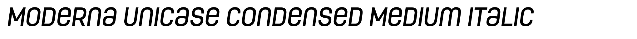 Moderna Unicase Condensed Medium Italic image